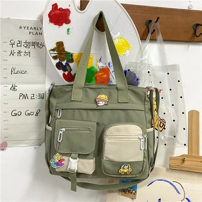 eybag High School Girls Satchels Bags Large-capacity Big Nylon Bag Shoulder Bag For Women Crossbody Bags Women Messenger Bag Bolsa Sac