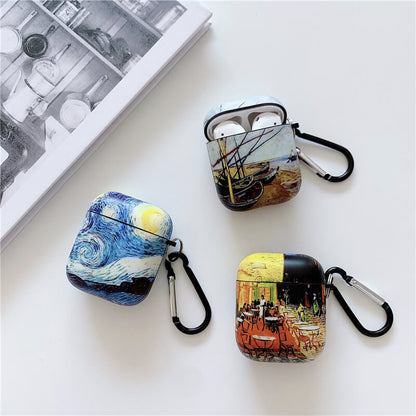 eybag Van Gogh oil painting protective case for Airpods Pro cover bluetooth wireless earphone charging bag for airpod 2 air pod cases