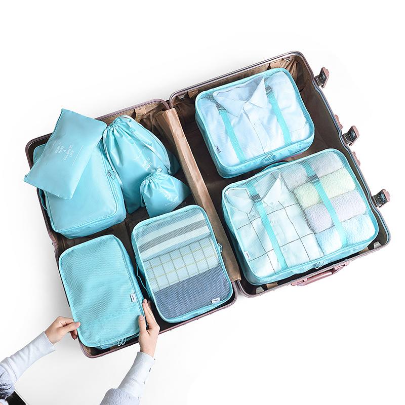 eybag 8/6/1 pieces Set Travel Organizer Storage Bags Suitcase Packing Set Storage Cases Portable Luggage Organizer Clothe Shoe Pouch