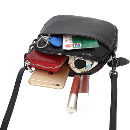 Lkblock Genuine Leather Cross Body Bag Women Casual Shell Cow Leather Woman's Handbag Girl Ladies Solid Shoulder Messenger Bags Clutch