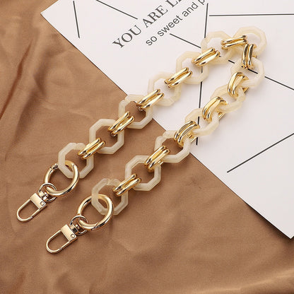 Lkblock New Acrylic Bag Chain Bag Strap Removable Bag Accessories Colourful Women's Resin Chain chain of bags Purse Chain Fishbone chain