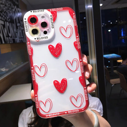 eybag Colorful Cute Wave Poin Clear Phone Case For iPhone 13 Pro MAX 12 11 X XS XR 7 8 Plus Fashion Transparent Soft Shockproof Cover