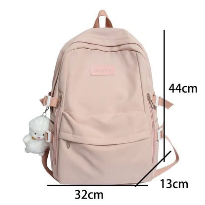 eybag Waterproof Nylon Women Backpack Multi-Pocket Student Rucksack Female Travel Bag Book Schoolbag For Teenage Girl Boys Satchel