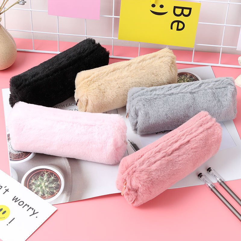 eybag Cute Plush Pencil Pouch Pen Bag for Girls Kawaii Stationery Large Capacity Pencil Case Pen Box Cosmetic Pouch Storage Bag