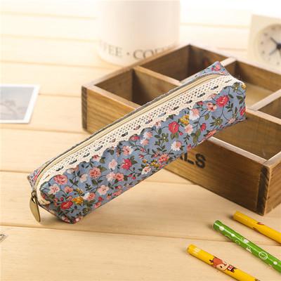 eybag Mini Retro Flower Floral Lace Pencil Case, Pencil Bag School Supplies Cosmetic Makeup Bag Zipper Pouch Purse, Estojo Escolar