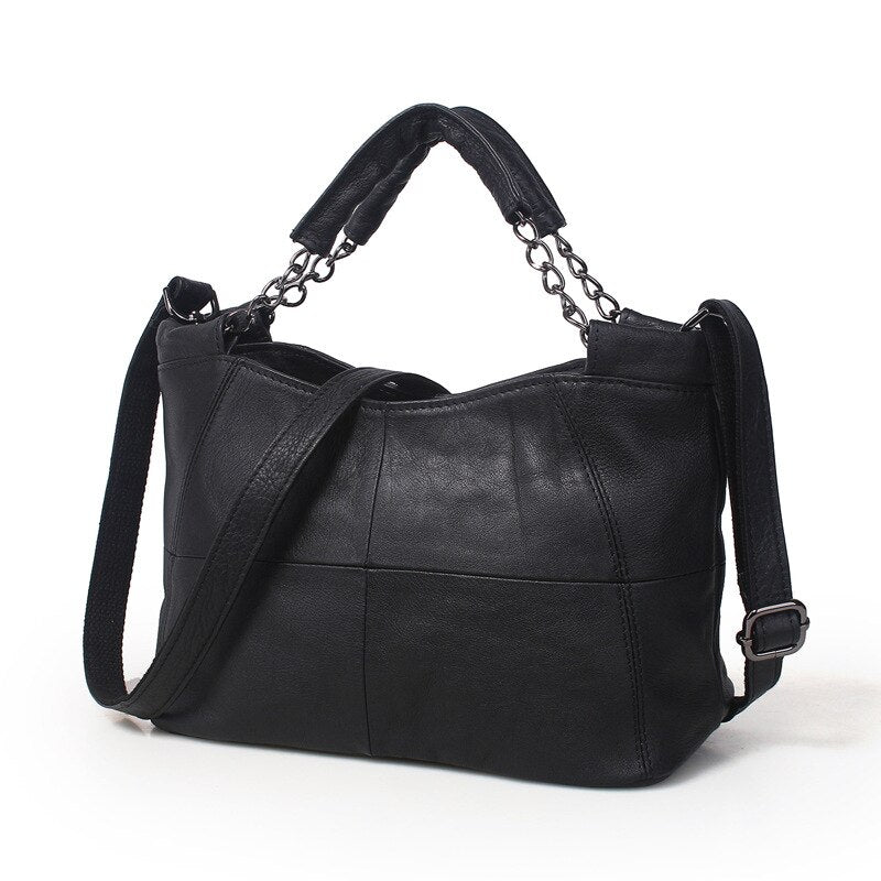 eybag Summer European and American Style Fashion Handbag Lady Chain Soft Genuine Leather Tote Bags for Women Messenger Bag