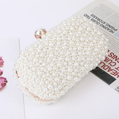 eybag White Pearl Wedding Clutch Bag Party Purse and Handbag Women's Evening Bag Luxury Design Chain Shoulder Bag ZD1833