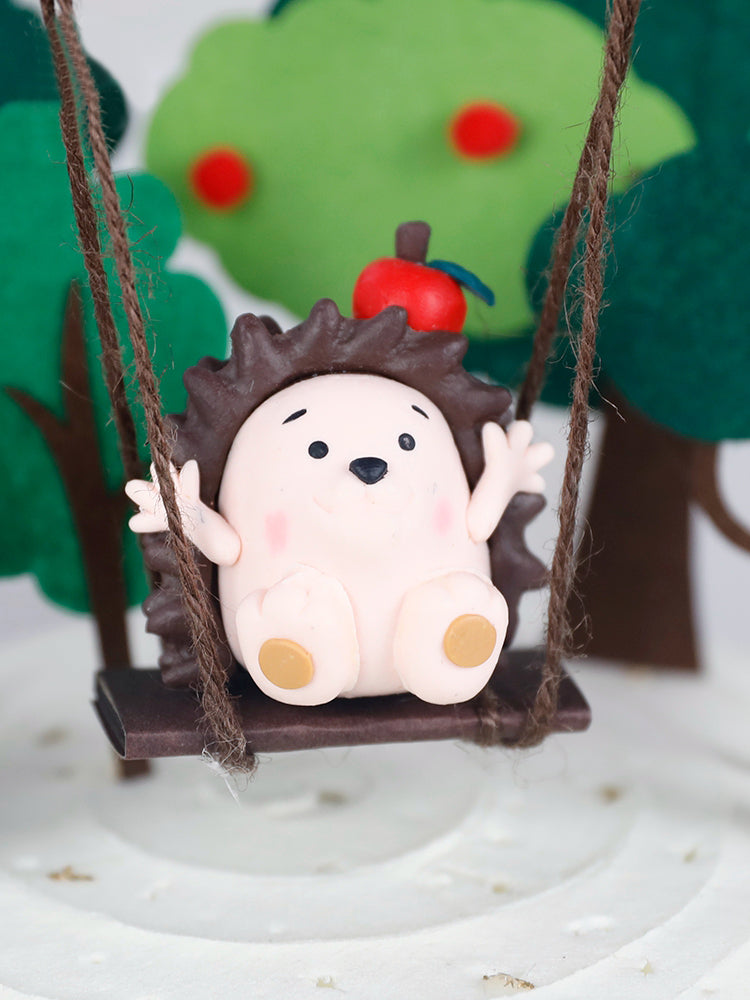 Party decoration hot sale new Cake  topper Birthday party decorations tree hedgehog a swing  cake topper Hawaiian Summer Wedding Party