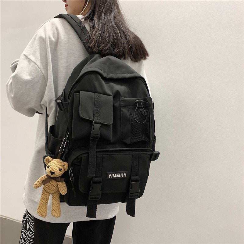 eybag Multifunctional Teenager Laptop Backpack Women Cool Canvas School Bag High Quality Student Backpacks Boy Girl Fashion Schoolbag