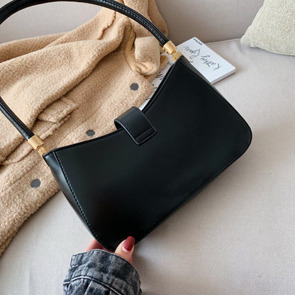 eybag Solid Color PU Leather Shoulder Bags For Women 2022 hit Lock Handbags Small Travel Hand Bag Lady Fashion Bags