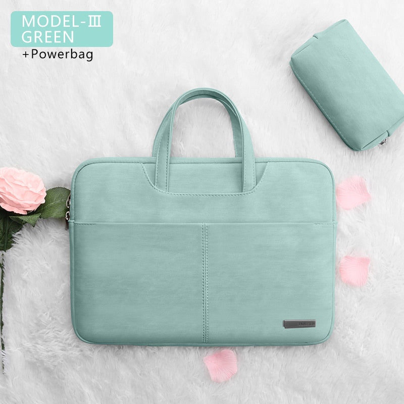 eybag PU Leather women Laptop Bag Notebook Case Carrying Briefcase for Macbook Air 13.3 14 15.6 inch men Handbags shoulder sleeve Bag