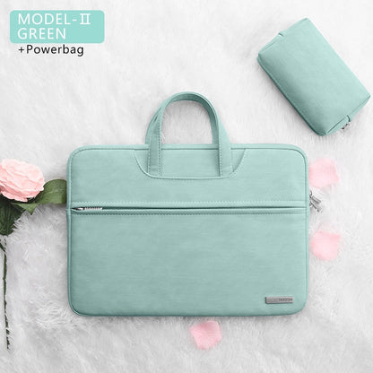 eybag PU Leather women Laptop Bag Notebook Case Carrying Briefcase for Macbook Air 13.3 14 15.6 inch men Handbags shoulder sleeve Bag