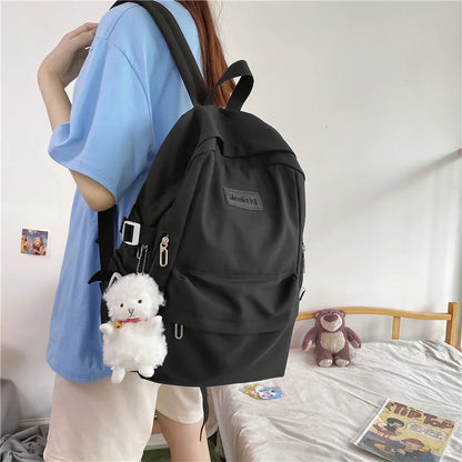 eybag Waterproof Nylon Women Backpack Multi-Pocket Student Rucksack Female Travel Bag Book Schoolbag For Teenage Girl Boys Satchel