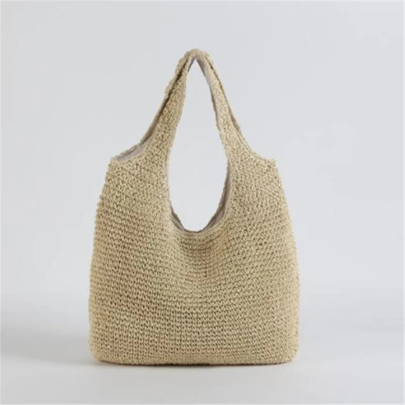 eybag Summer Straw Bag For Women Woven Handmade Handbag Large Capacity Lady Tote Vacation Beach Bag Rattan Shoulder Bag