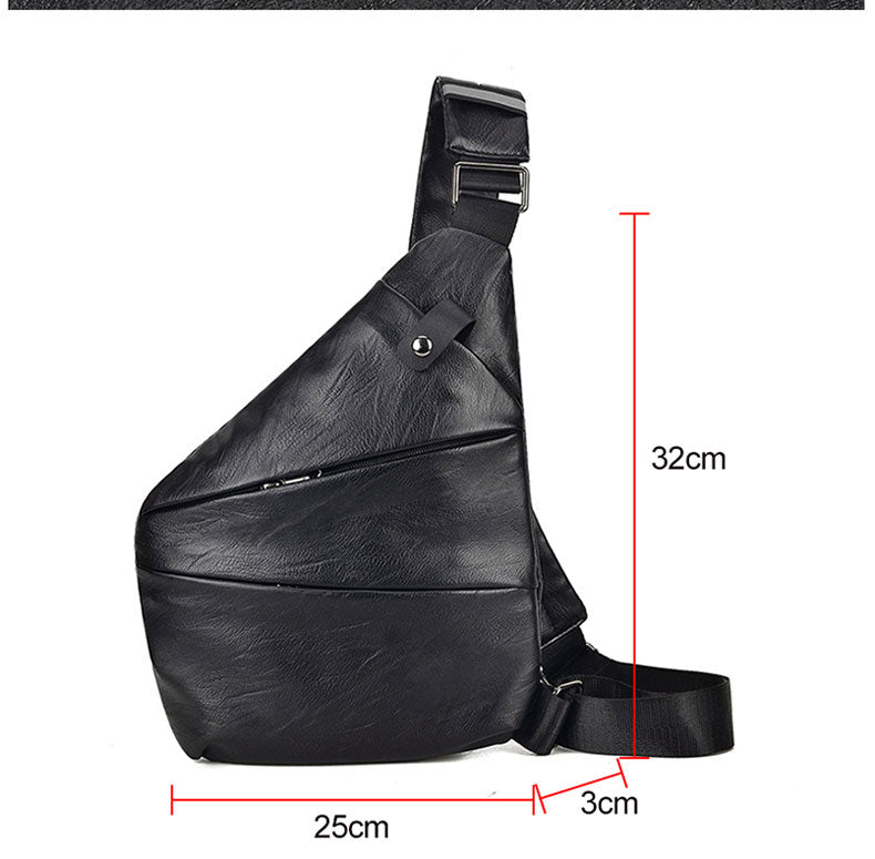 eybag Men Travel Vintage Leather Sling Bag Chest Bag Rig Tactical Bag Holster Male Anti Theft Waist Crossbody Bags Fashion