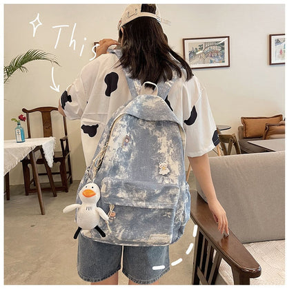 eybag School Backpacks Retro Gradient Women's Backpack Korean Style College Students School Bags for Girls Teenager Female Schoolbag