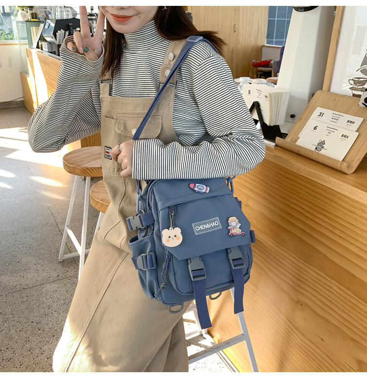 eybag Small Women's Backpack Girls School Bag Waterproof Nylon Fashion Japanese Casual Young Girl's Bag Female Mini