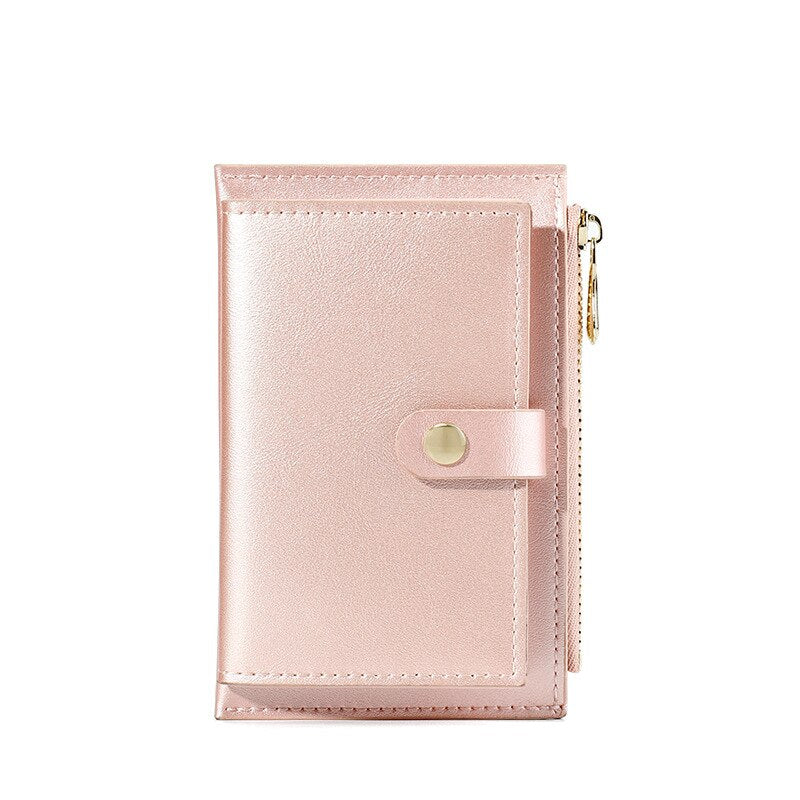 eybag Pearl Laser PU Leather Zipper Women's Wallet Fashion Short Ladies Coin Purse Female Money Bag Clip Credit Card Holder Clutch