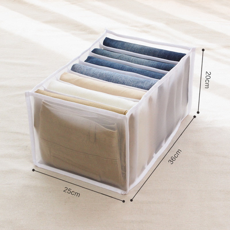 eybag Jeans Sweater Storage Box Foldable Closet Organizer Drawer Divider Organizer For Pants Clothes Underwear Socks Organizer Boxes