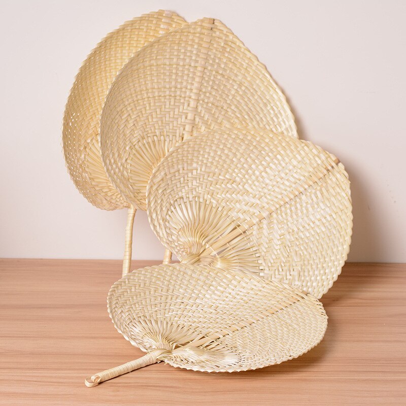 Party decoration Summer Cooling Fan Handmade Straw Fan Bamboo Palm Leaf Hand-woven Hand Fan Woven Cooling Fan Bamboo Woven Fan Home Decoratio