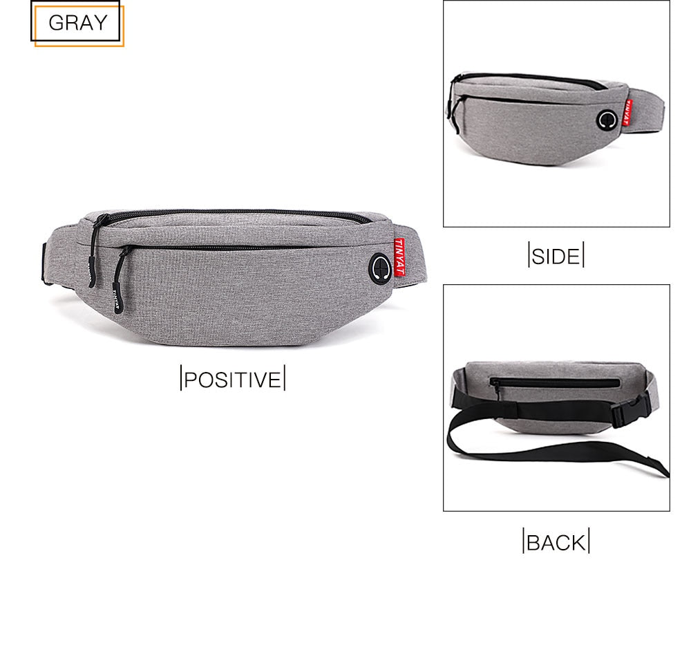 Lkblock Men Waist Bag Pack Purse Casual Large Phone Belt Bag Pouch Women's Canvas Travel Phone Bag Fanny Banana Bag Hip 4 Pockets