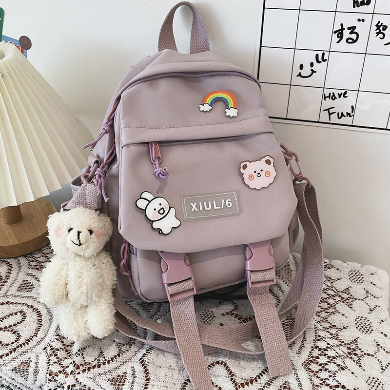 eybag Small Backpack Women Cute Multifunctional Dual-use School Bags for Teenage Girls Student Kawaii Mini Travel Backpacks Ruckpack