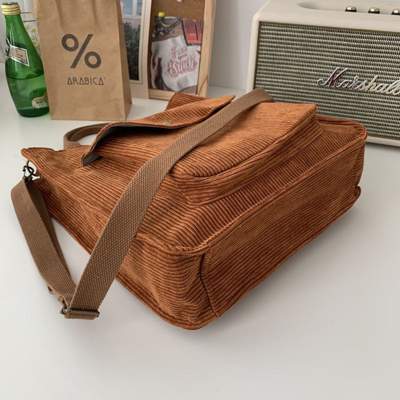 eybag Corduroy Bag for Women Shoulder Bags Shopper Designer Handbags Spring Summer High Quality Student Bookbag Female Canvas Tote Bag