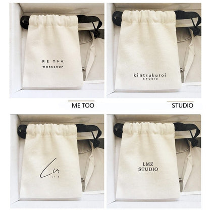 eybag Higher Quality Sew Cotton Jewelry Gift Bags 5x7cm(2"x2.75") 7x9cm 11x14cm 15x20cm(6x8in) Makeup Pouches Custom Logo Sack