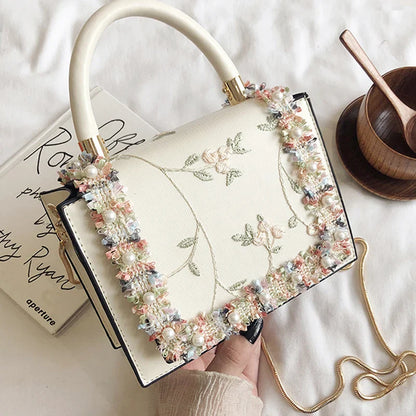 eybag Flower Lace Handbags Women's Crossbody Bags Fashion Gold Chain Ladies Messenger Bag Evening Clutch Female Purses