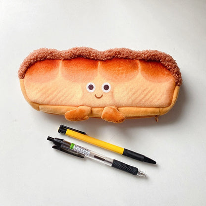 eybag Funny bread cute pencil case plush creative pencil bag School stationery bag Children pen case prizes gifts Student pencil cases