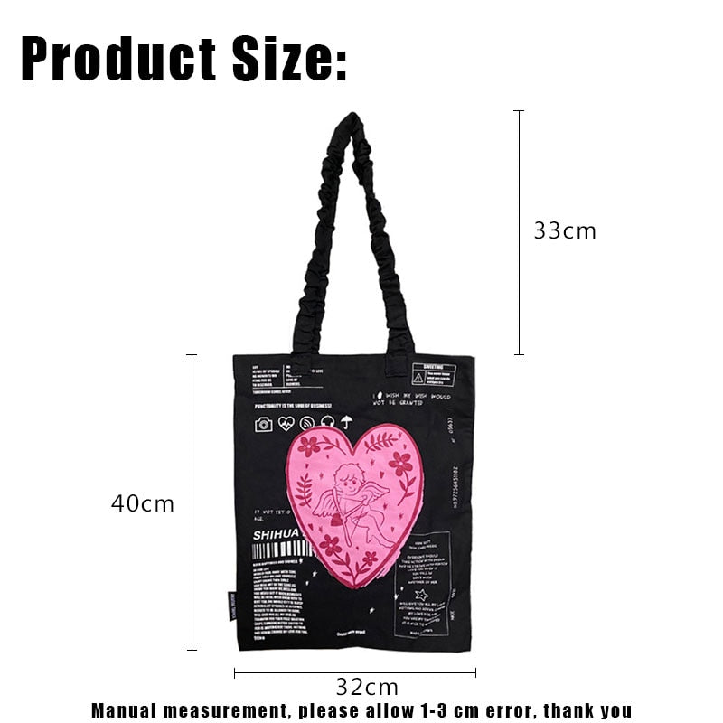 eybag Women Canvas Shopping Bag Female Canvas Cloth Shoulder Bags Eco Handbag Tote Reusable Grocery Shopper Students Book Pack