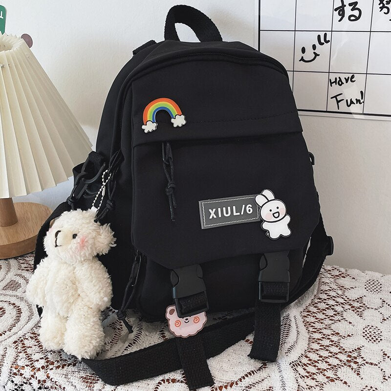 eybag Small Backpack Women Cute Multifunctional Dual-use School Bags for Teenage Girls Student Kawaii Mini Travel Backpacks Ruckpack