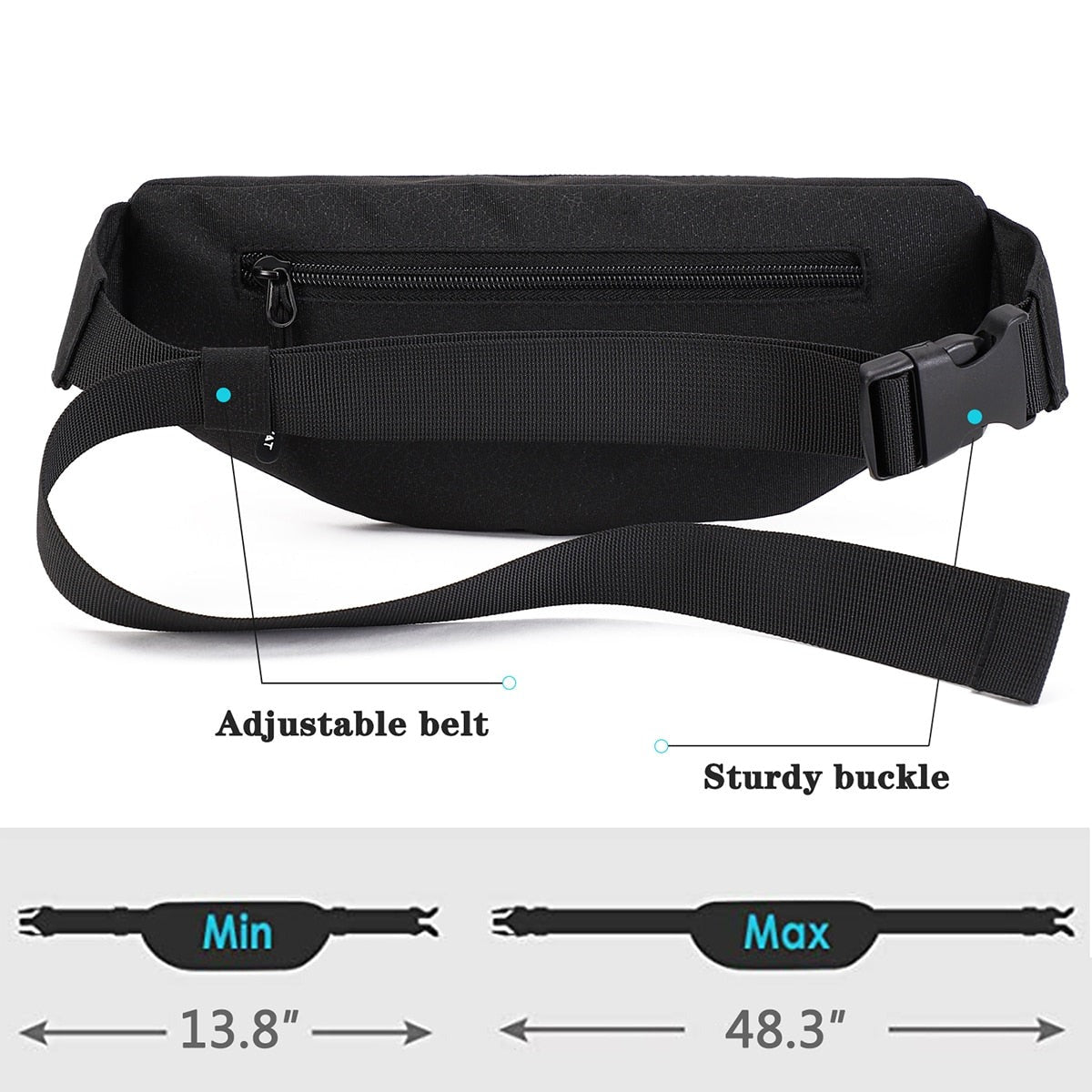 Lkblock Men Waist Bag Pack Purse Casual Large Phone Belt Bag Pouch Women's Canvas Travel Phone Bag Fanny Banana Bag Hip 4 Pockets