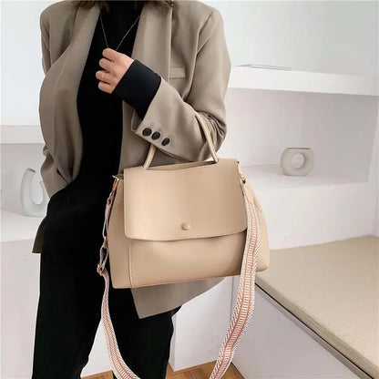 eybag Fashion Simply PU Leather Crossbody Bag For Women winter Solid Color Shoulder Messenger Bag Lady Chain Travel Small Handbag