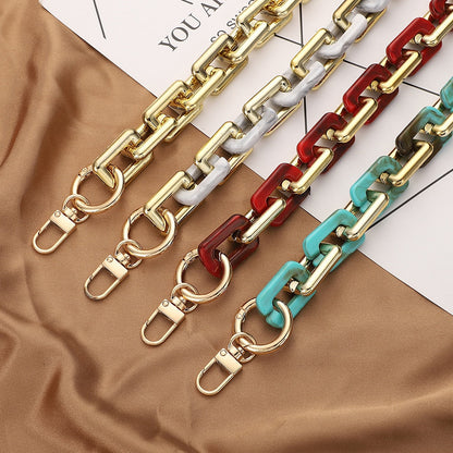 eybag New Acrylic Bag Chain Bag Strap Removable Bag Accessories Colourful Women's Resin Chain chain of bags Purse Chain Fishbone chain