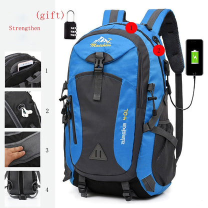 eybag Anti-theft Mountaineering Waterproof Backpack Men Riding Sport Bags Outdoor Camping Travel Backpacks Climbing Hiking Bag For Men