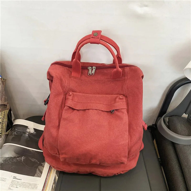 eybag Fashion Backpacks Large Capacity School Bag Quality Canvas Rucksack Teenage Girl Shoulder Travel Bag Student Bags