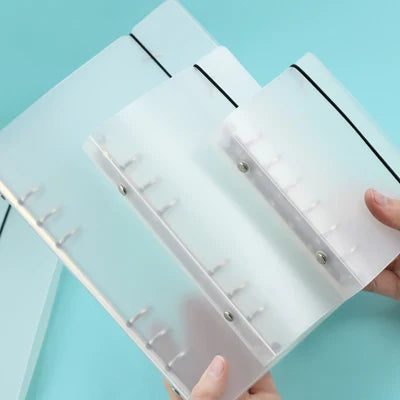 eybag A5 A6 Creative Cute Transparent 6 Ring Colorful Loose-leaf Hand Book Student Notebook Ring Binder Kawaii School Supplies