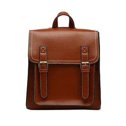 eybag Vintage Backpack Female Pu Leather Bag Women's Backpack Fashion School Bag for Girls High Quality Leisure Shoulder Bag Sac A Dos