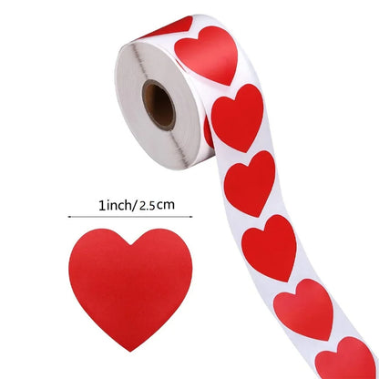 eybag Heart shape of Red Stickers seal labels 50 Labels stickers scrapbooking for Package and wedding decoration stationery sticker