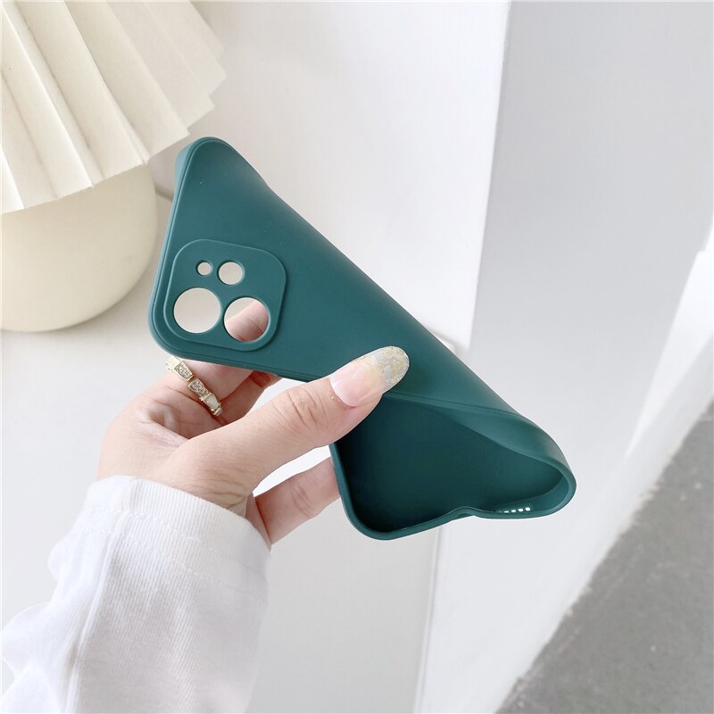 eybag Soft Silicone Candy Colour Phone Case For iPhone 11 12 Pro Max 13Mini Camera Protection XS X XR 7 8 Plus SE2020 Matte Shockproof