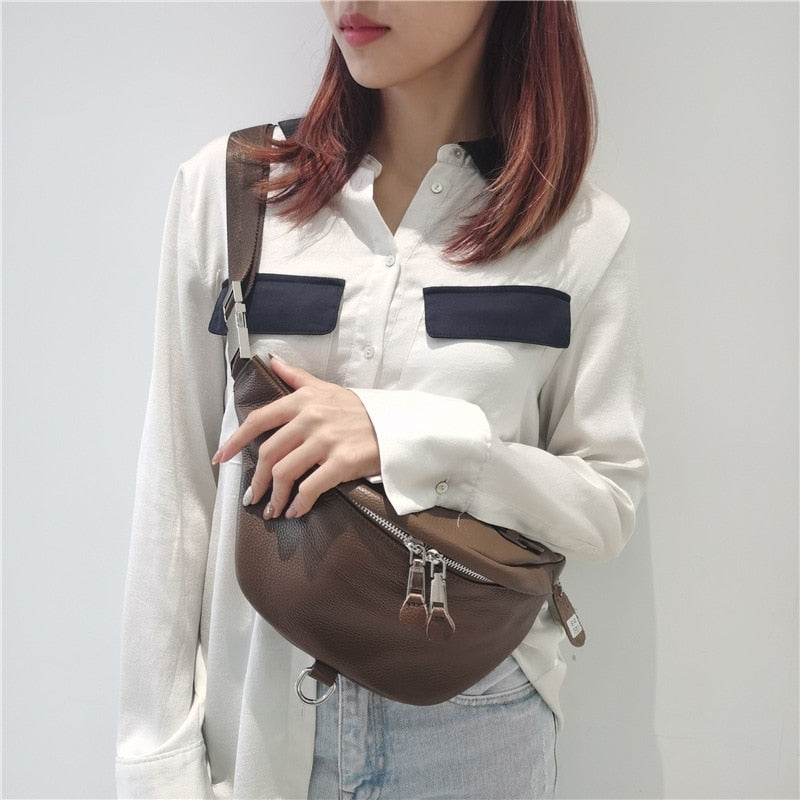 eybag Belt Bag Waist Packs For Women Designer Brand Luxury Bag Quality Female Genuine leather Bag Fanny Pack Bags For Women