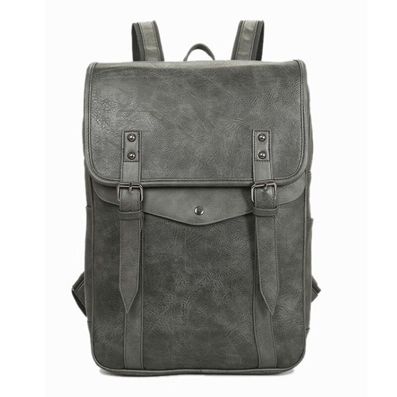 eybag Vintage Waterproof Backpack Men Luxury School Bags Leather Backpacks Travel Retro 15.6 Inch Laptop Bag For Men