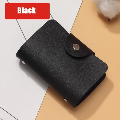 Lkblock Leather Function 24 Bits Card Case Business Card Holder Men Women Credit Passport Card Bag ID Passport Card Wallet