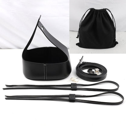 eybag Handmade Handbag Shoulder Strap Hollow Drawstring Woven Bag Set Bucket Bag Leather With Bag Bottom Belt Bag For DIY Backpack