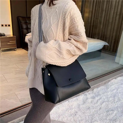 eybag Fashion Simply PU Leather Crossbody Bag For Women winter Solid Color Shoulder Messenger Bag Lady Chain Travel Small Handbag