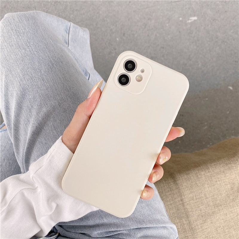 eybag Soft Silicone Candy Colour Phone Case For iPhone 11 12 Pro Max 13Mini Camera Protection XS X XR 7 8 Plus SE2020 Matte Shockproof