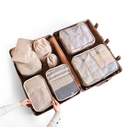 eybag 8/6/1 pieces Set Travel Organizer Storage Bags Suitcase Packing Set Storage Cases Portable Luggage Organizer Clothe Shoe Pouch