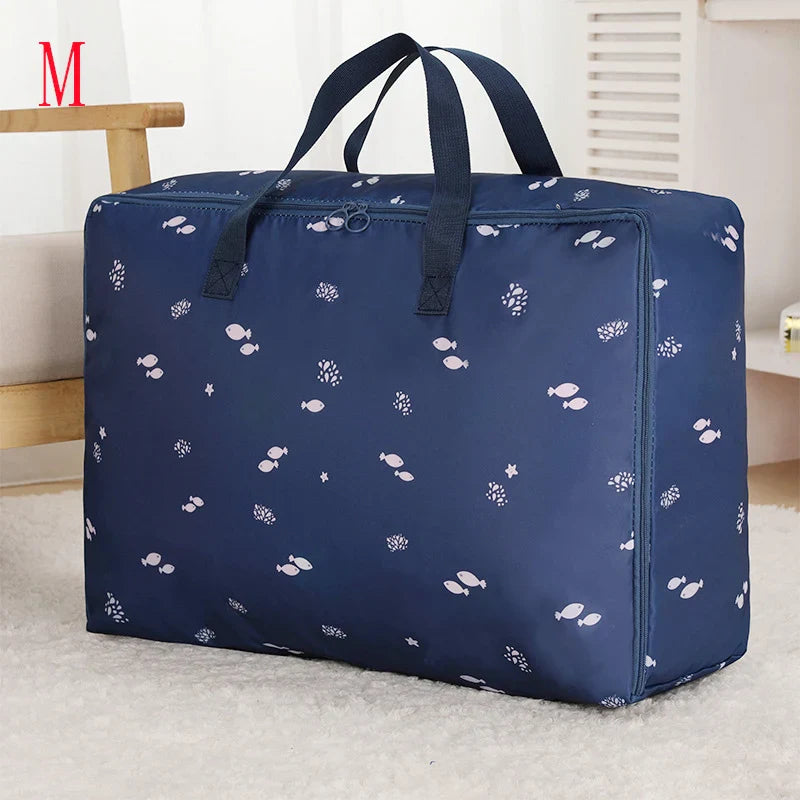 eybag Foldable Waterproof Luggage Bag Travel Clothes Storage Bags Zipper Handbag Printing Image Oxford Duffle bag Dustproof Moving Bag