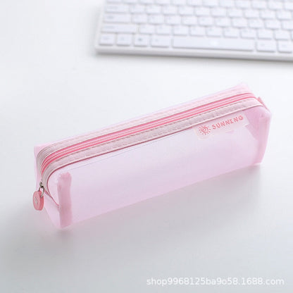 eybag Transparent Stationery Pencil Bag Student Examination Dedicated Nylon Mesh Pen Case Unisex Large Capacity Pouch School Supplies